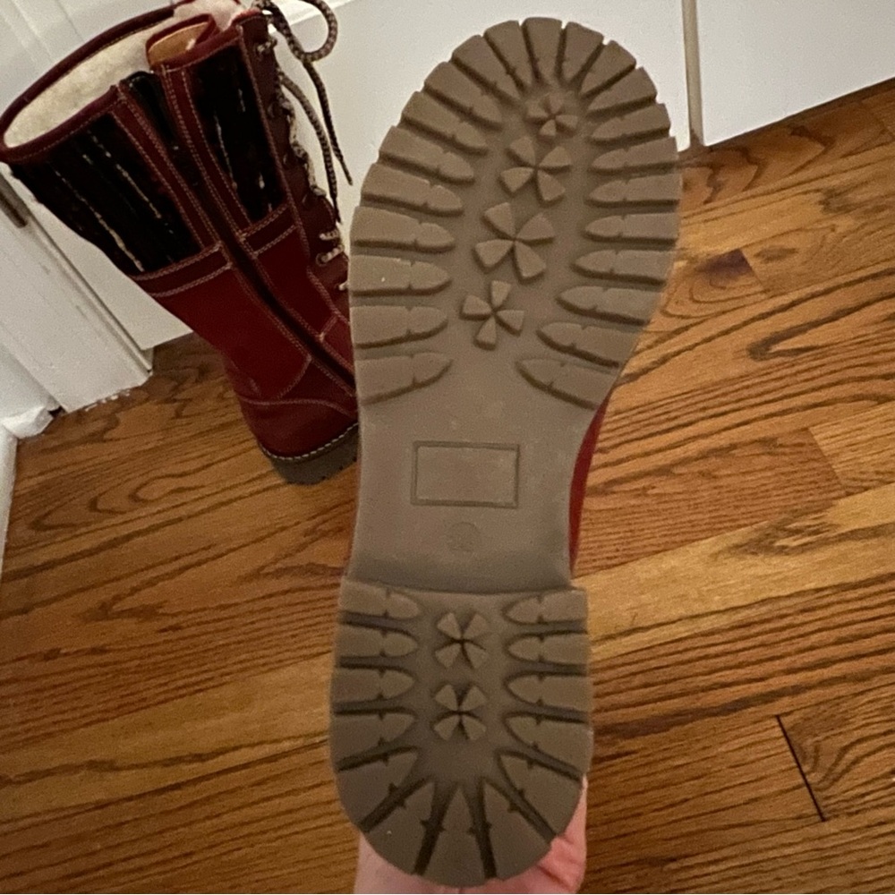 Bos & Co insulated boots, “Holland” red leather suede size 7.5 (38) - Picture 10 of 12